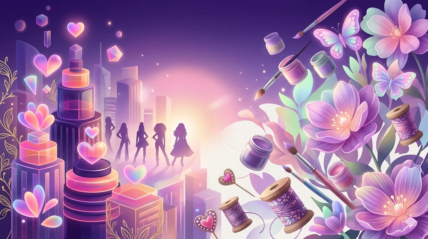 Chic-Kee World Mood Board showing characters and colors
